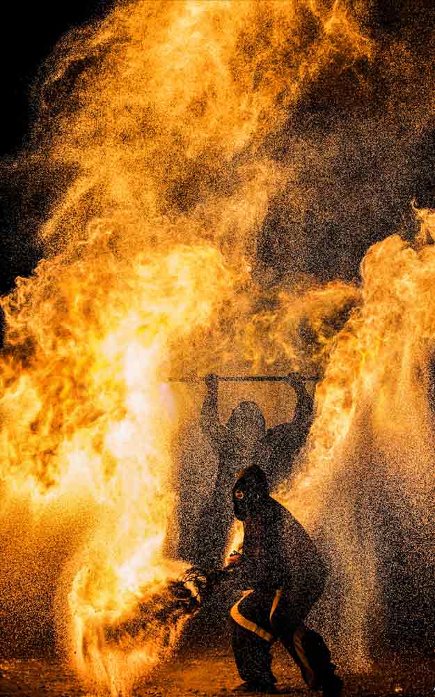 Die Feuerhsow in Bayreuth mit grandiosen Feuerkünstlern